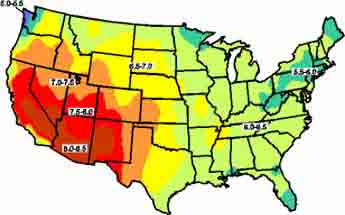 US heat map